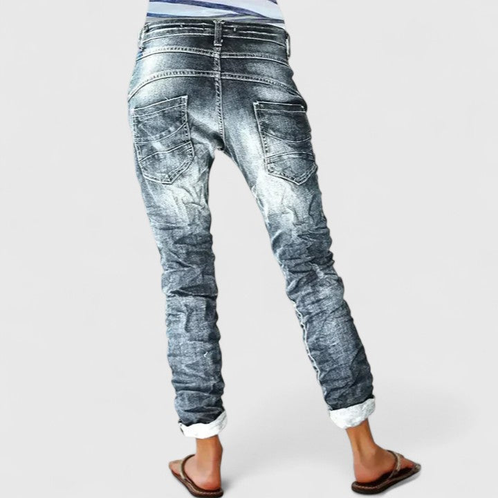 Jeans Mujer Ajustados Desgastados Elásticos (3)