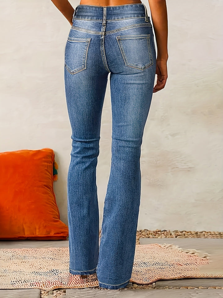 Jeans Mujer de Cintura Alta Pierna Ancha (2)