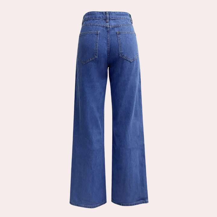 Jeans Rectos de Cintura Alta para Mujer (4)