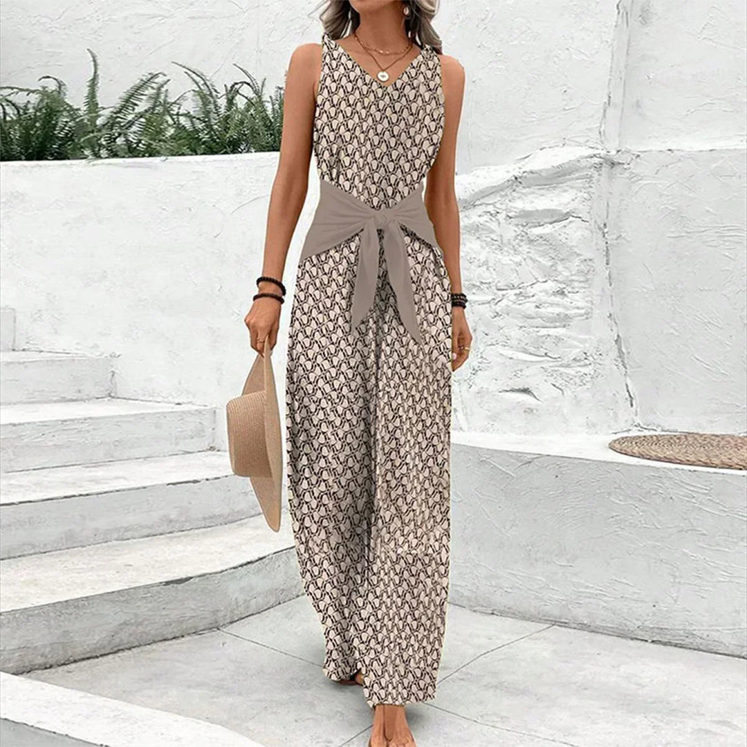 Jumpsuit de mujer elegante y versátil en Marrón