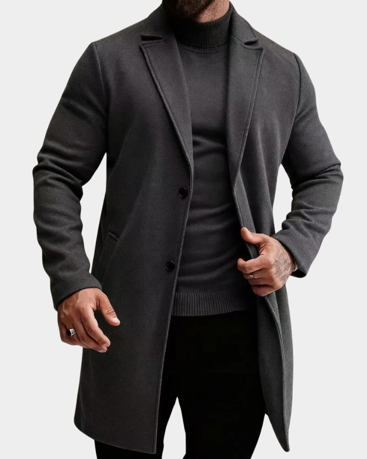 Klassisch-taillierte Winterjacke für Herren aus Wolle (5)