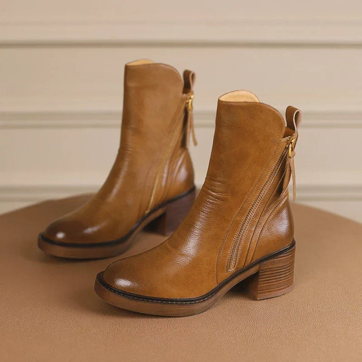 Klassische Damen Stiefeletten mit elegantem Seitenverschluss (4)