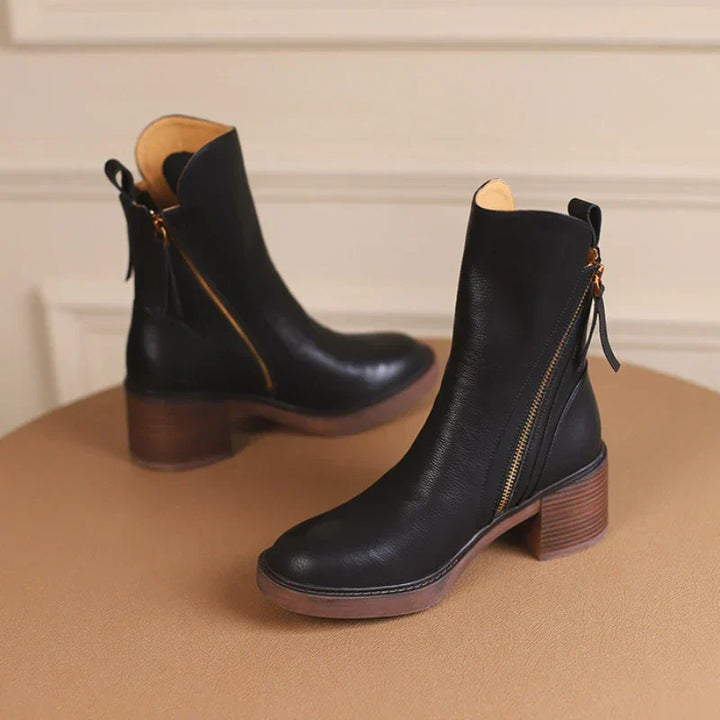 Klassische Damen Stiefeletten mit elegantem Seitenverschluss (5)