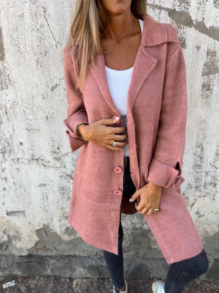 Klassischer langer Damen Pullover Cardigan (2)