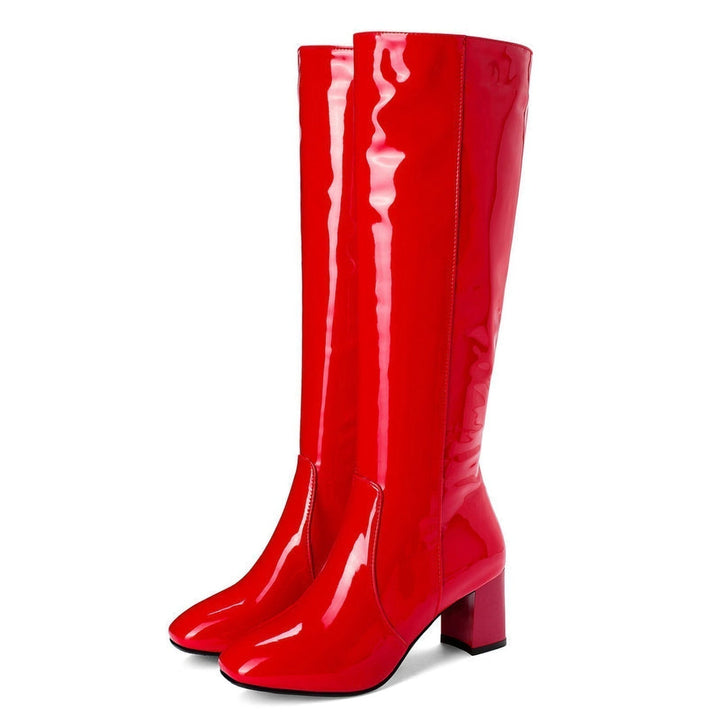 Kniehohe Damen Lederstiefel für den Herbst (4)