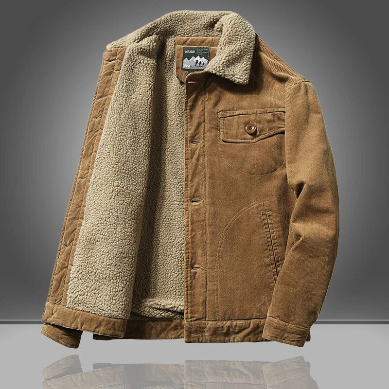 Komfortable Herren Winterjacke im eleganten Design in Kaffe