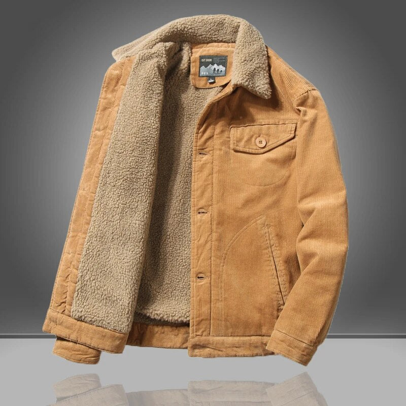Komfortable Herren Winterjacke im eleganten Design in Khaki