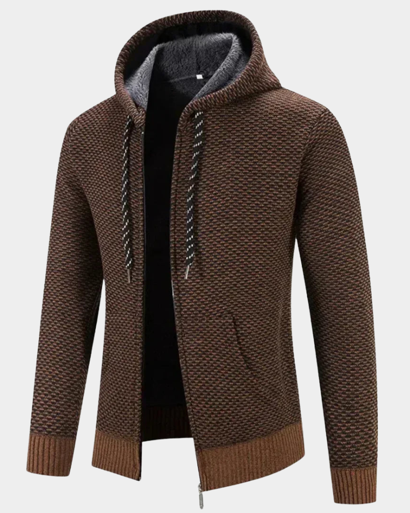Komfortabler Herren Strickpullover für Alltag in Braun