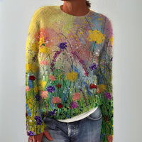 Celina | Kuscheliger Damen Pullover mit floralem Muster