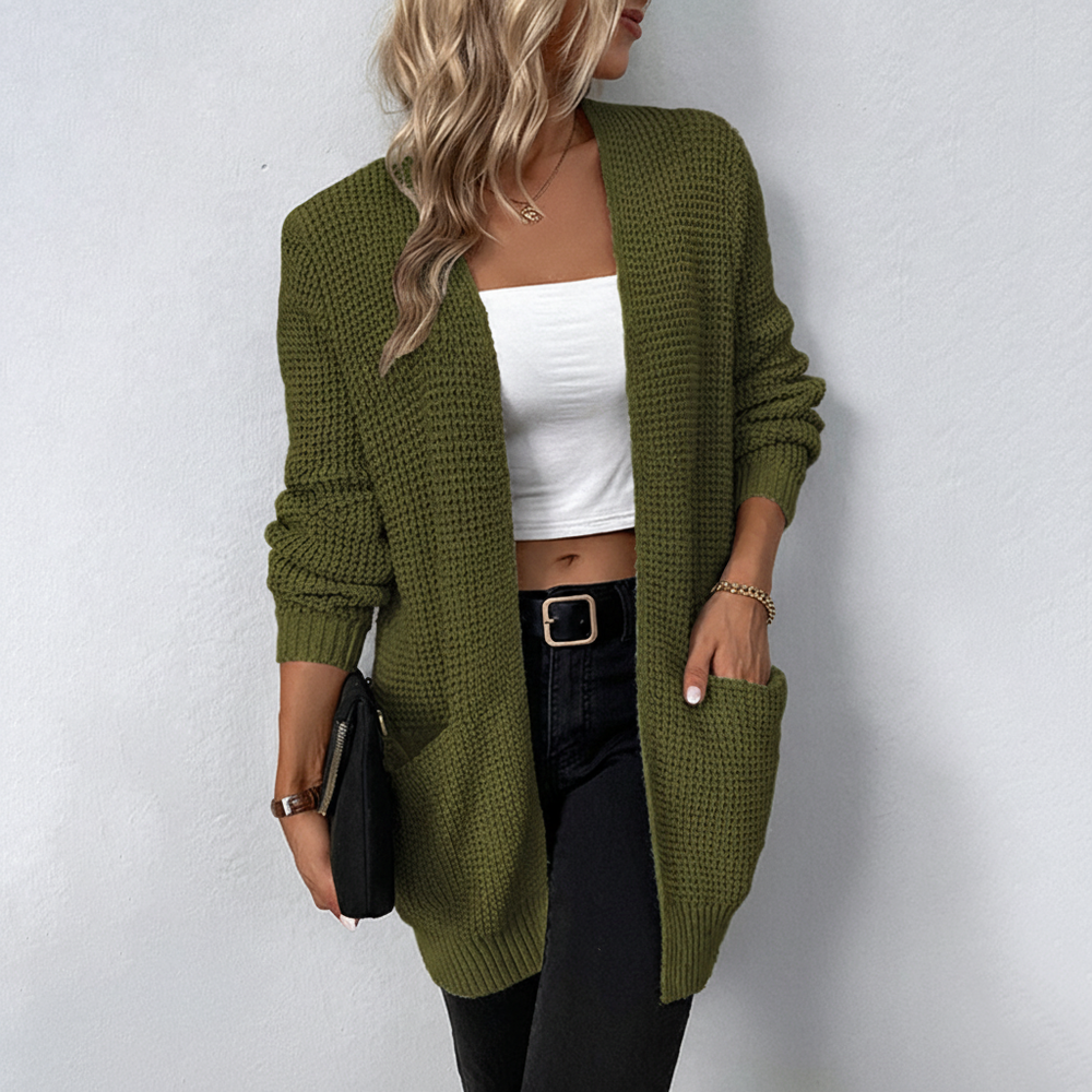 Lange Damen Strickjacke für den Herbst (2)