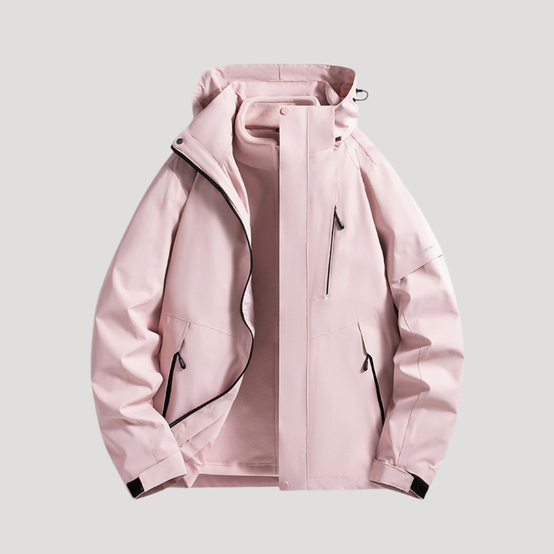 Leichte Damen Winterjacke für Outdoor in Rosa