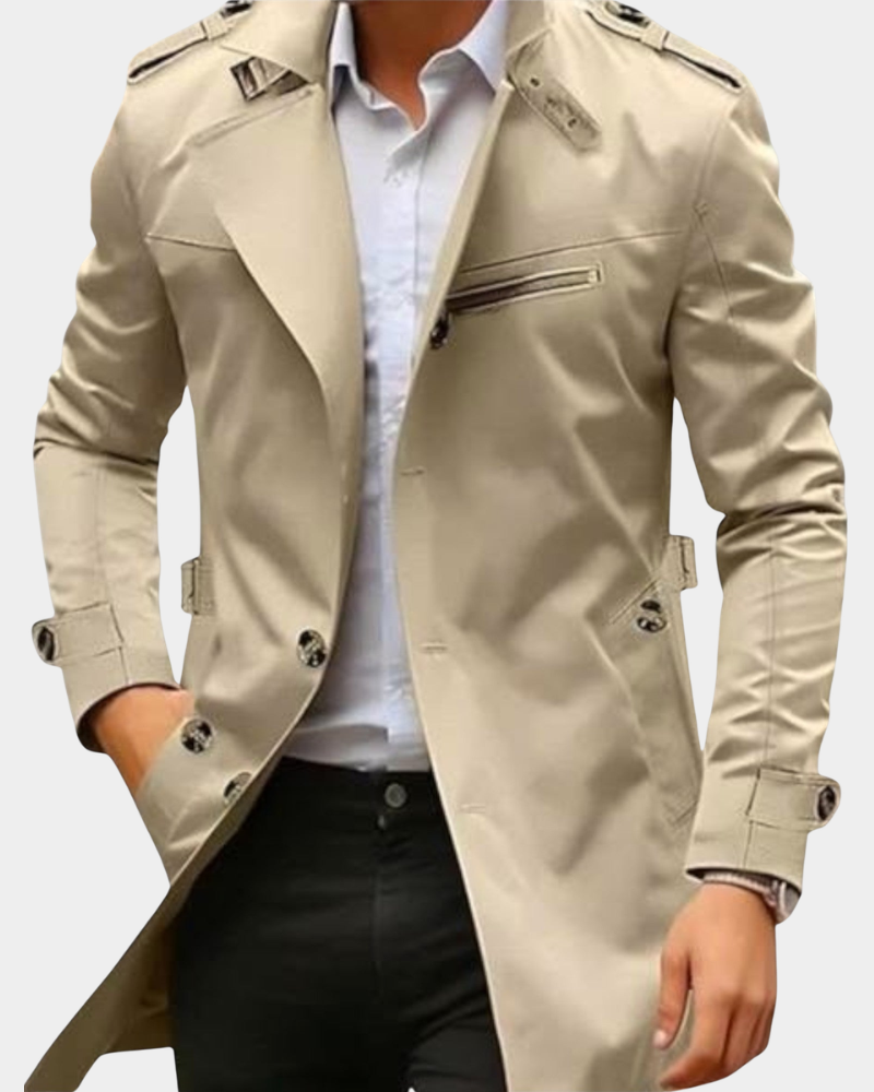 Leichte Herren-Jacke für den Herbst in Hellbeige