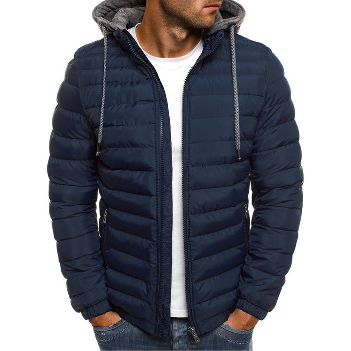 Leichte Herren Winterjacke für den Herbst in Navyblau