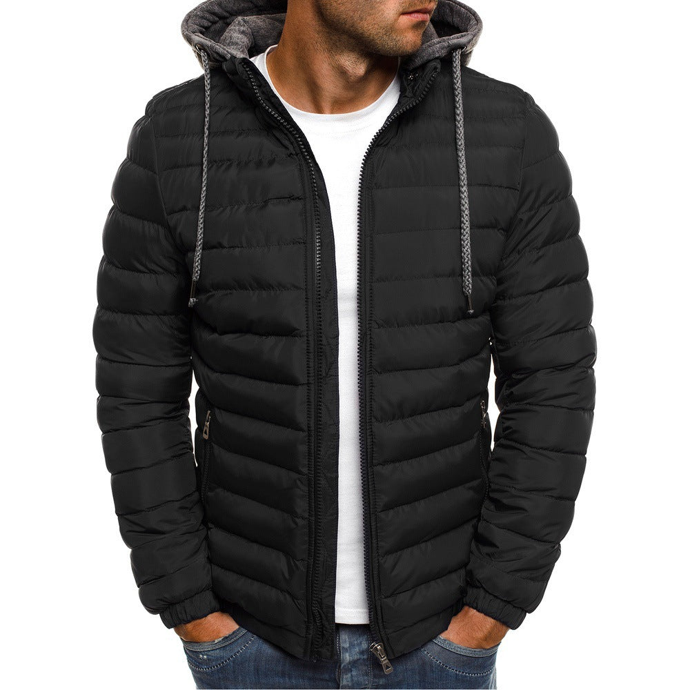 Leichte Herren Winterjacke für den Herbst in Schwarz