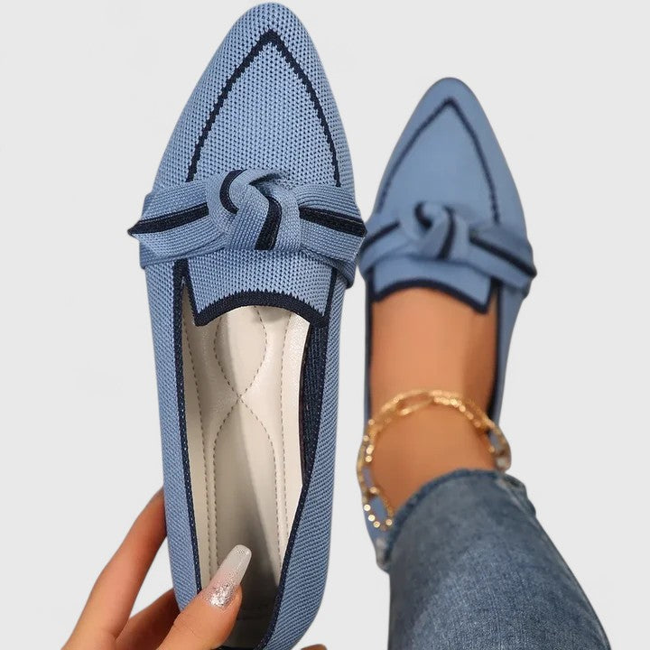 Loafer para Mujer Puntudo Elegante de Verano en Azul claro