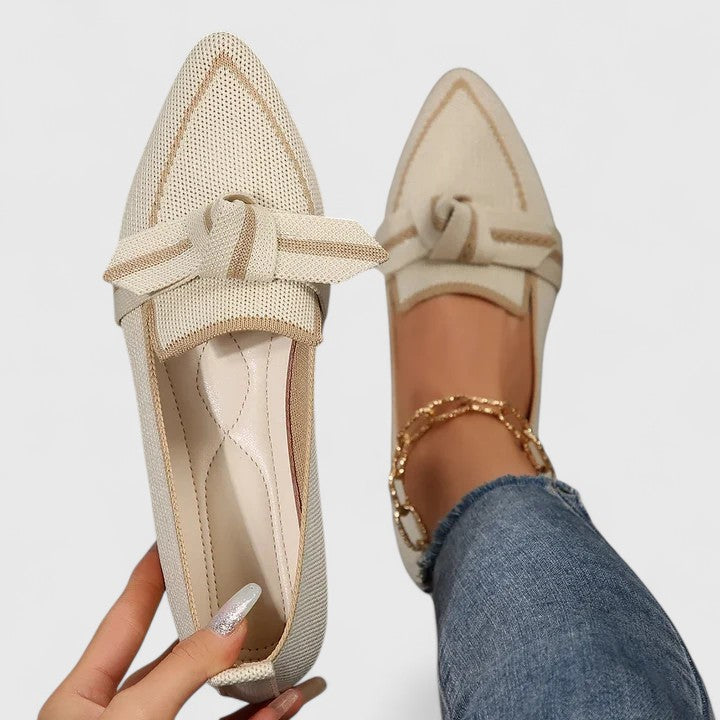 Loafer para Mujer Puntudo Elegante de Verano en Beige