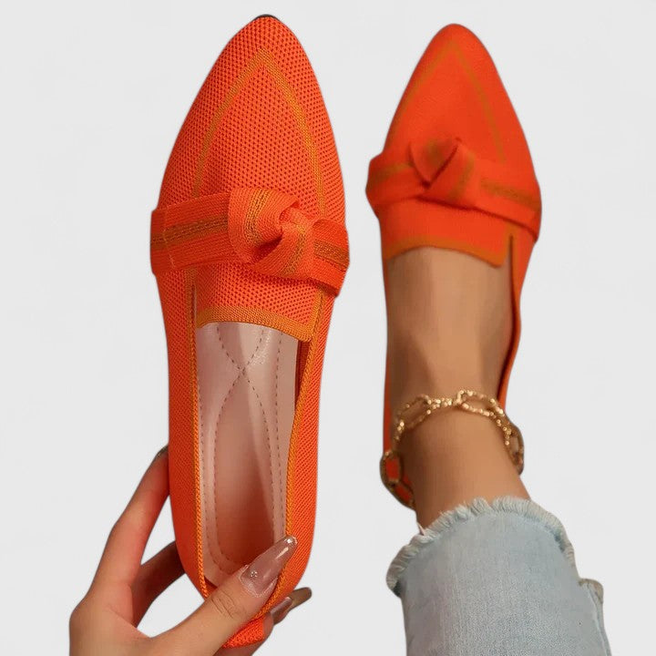 Loafer para Mujer Puntudo Elegante de Verano en Naranja