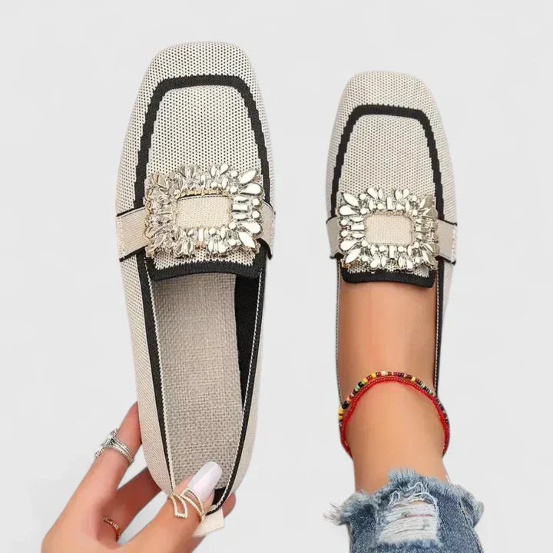 Loafer para Mujer Slip-On Elegante en Beige