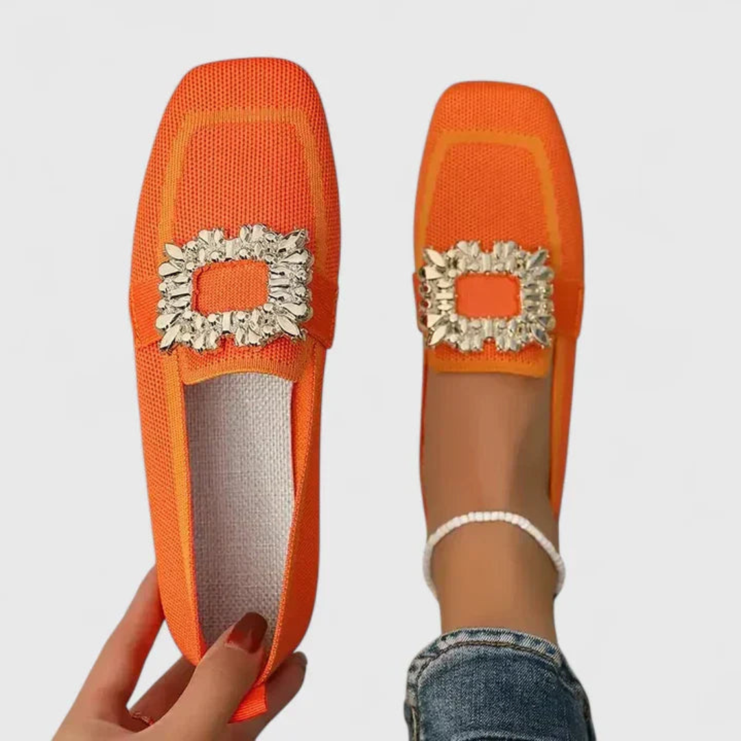 Loafer para Mujer Slip-On Elegante en Naranja