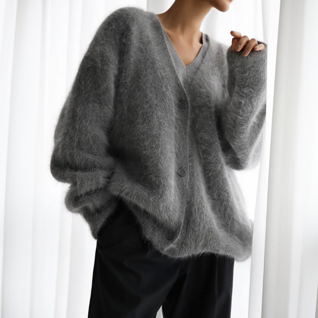 Lockere Damen Strickjacke für den Herbst (2)