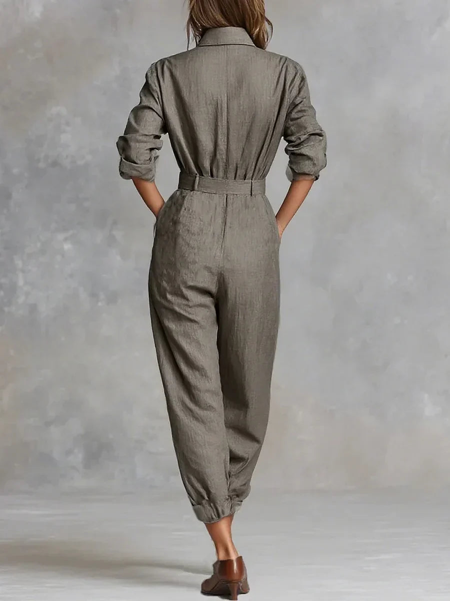 Look Otoño Mujer Enterizo Lino Algodón (3)