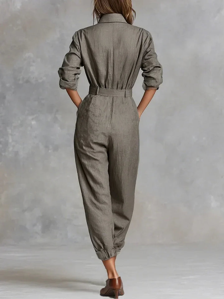 Look Otoño Mujer Enterizo Lino Algodón (3)
