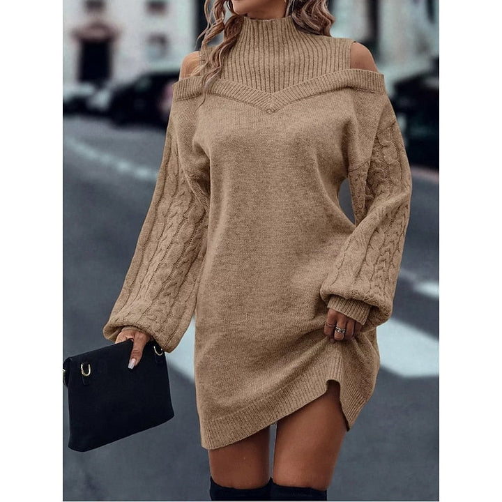 Mini Strickkleid Damen für den Herbst (3)