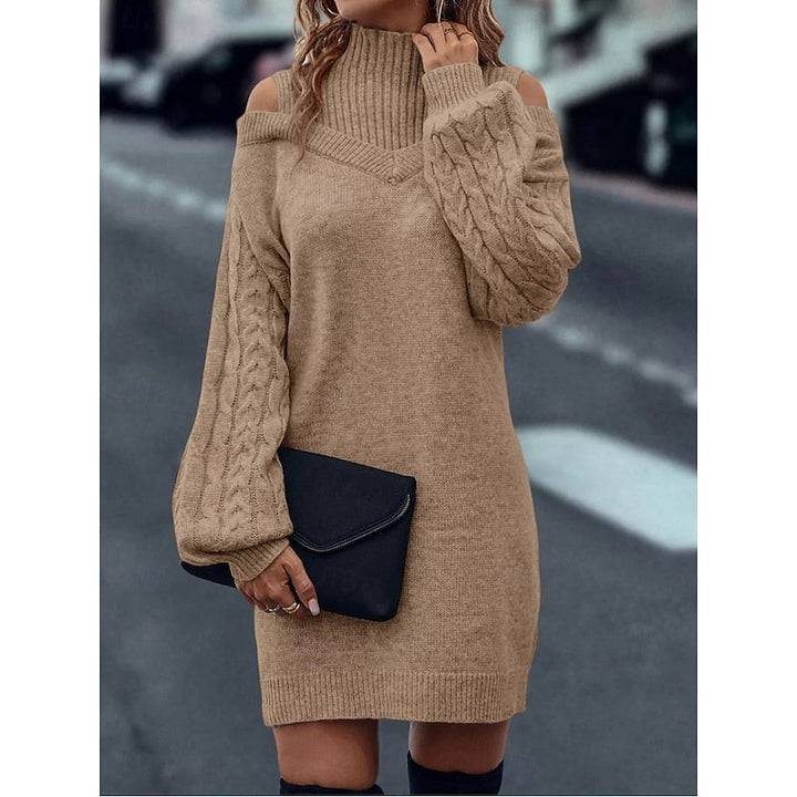 Mini Strickkleid Damen für den Herbst (4)