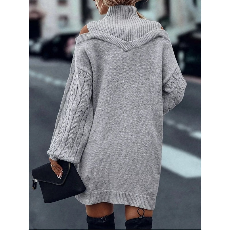 Mini Strickkleid Damen für den Herbst (8)