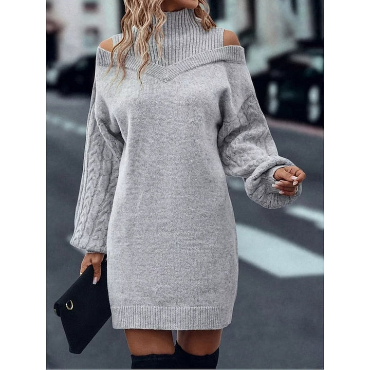 Mini Strickkleid Damen für den Herbst (9)