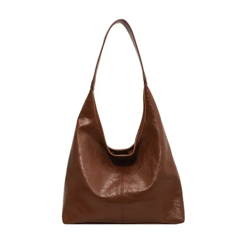 Mujer Bolsa Cuero Gastada Minimalista Espaciosa en 3