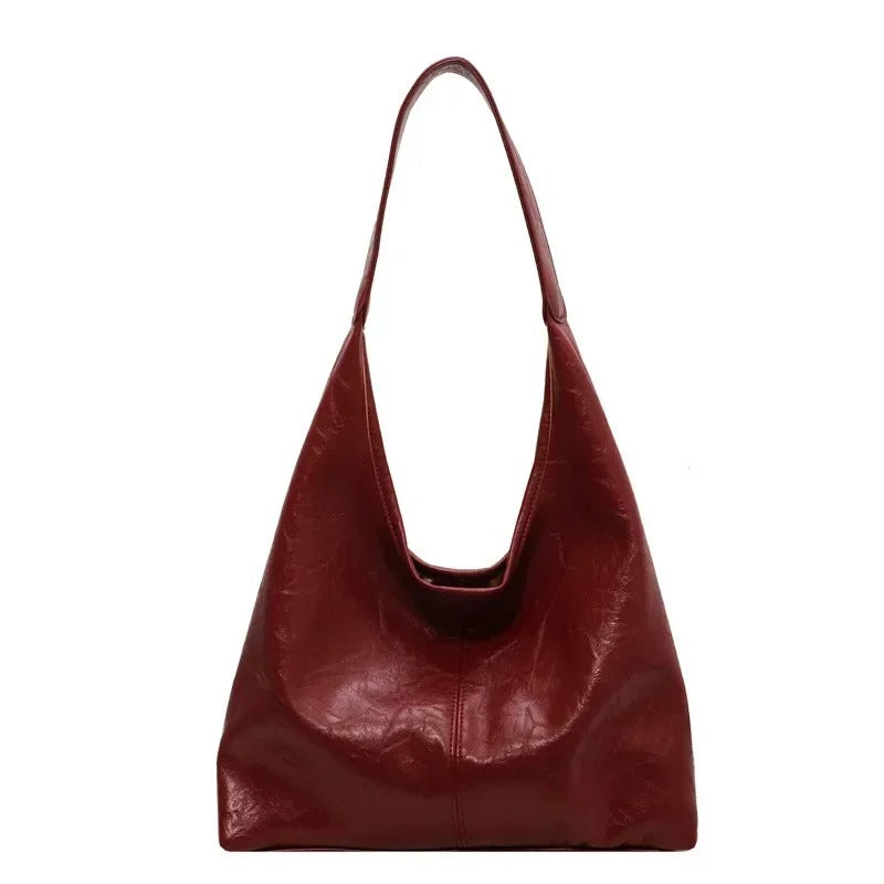 Mujer Bolsa Cuero Gastada Minimalista Espaciosa (6)