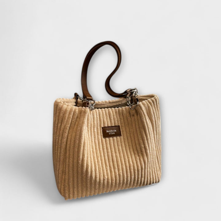 Mujer Bolso de Hombro Pana Elegante para Diario (3)