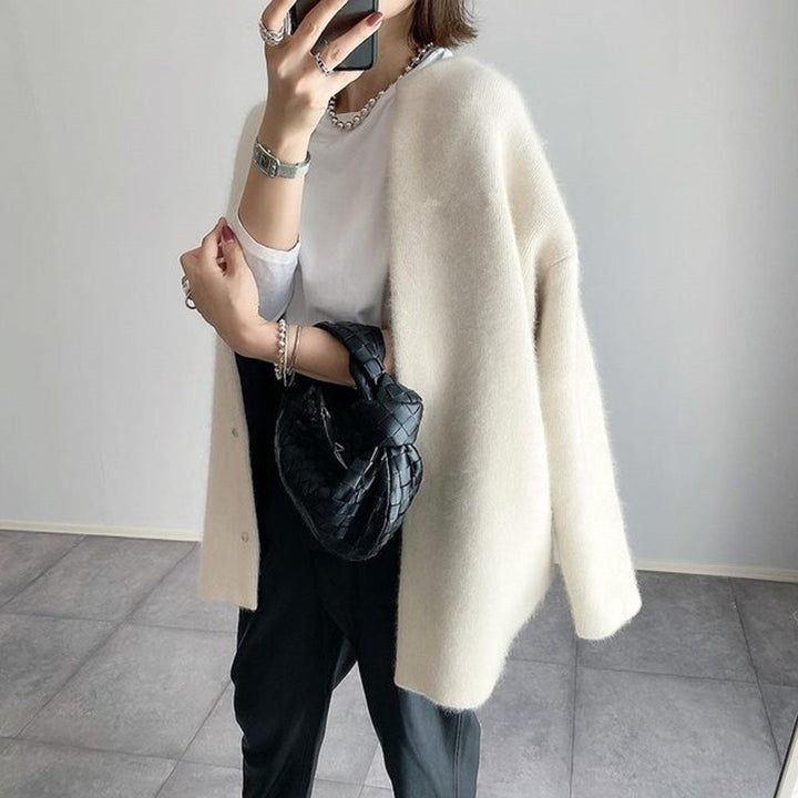 Mujer Cardigan de Punto Longline (9)