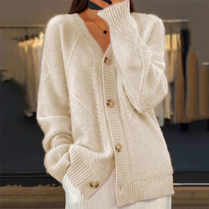 Mujer Cardigan Suave Cómodo para Diario en Beige