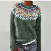 Alejandra | Damen Norwegischer Retro Wollpullover