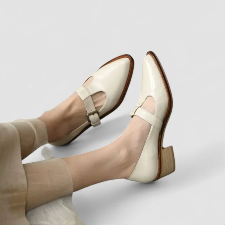 Mujer Mary Jane Ortopédica Elegante Diaria en Beige