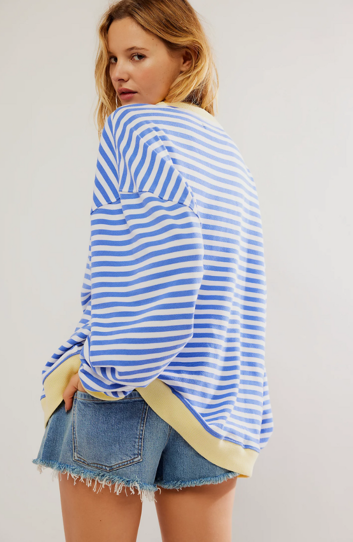 Mujer Pullover a Rayas Oversize (11)