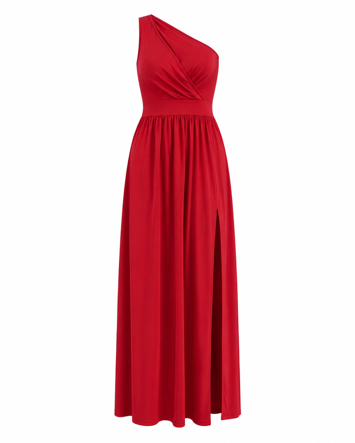 Mujer Vestido de Cóctel Maxi Asimétrico (5)