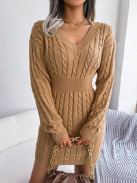 Jimena | Damenkleid aus Strickstoff Midi für Herbst