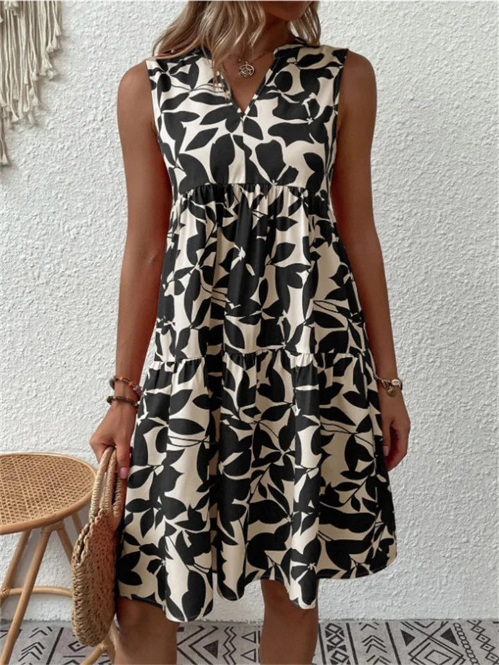 Mujer Vestido de Verano Elegante en Negro