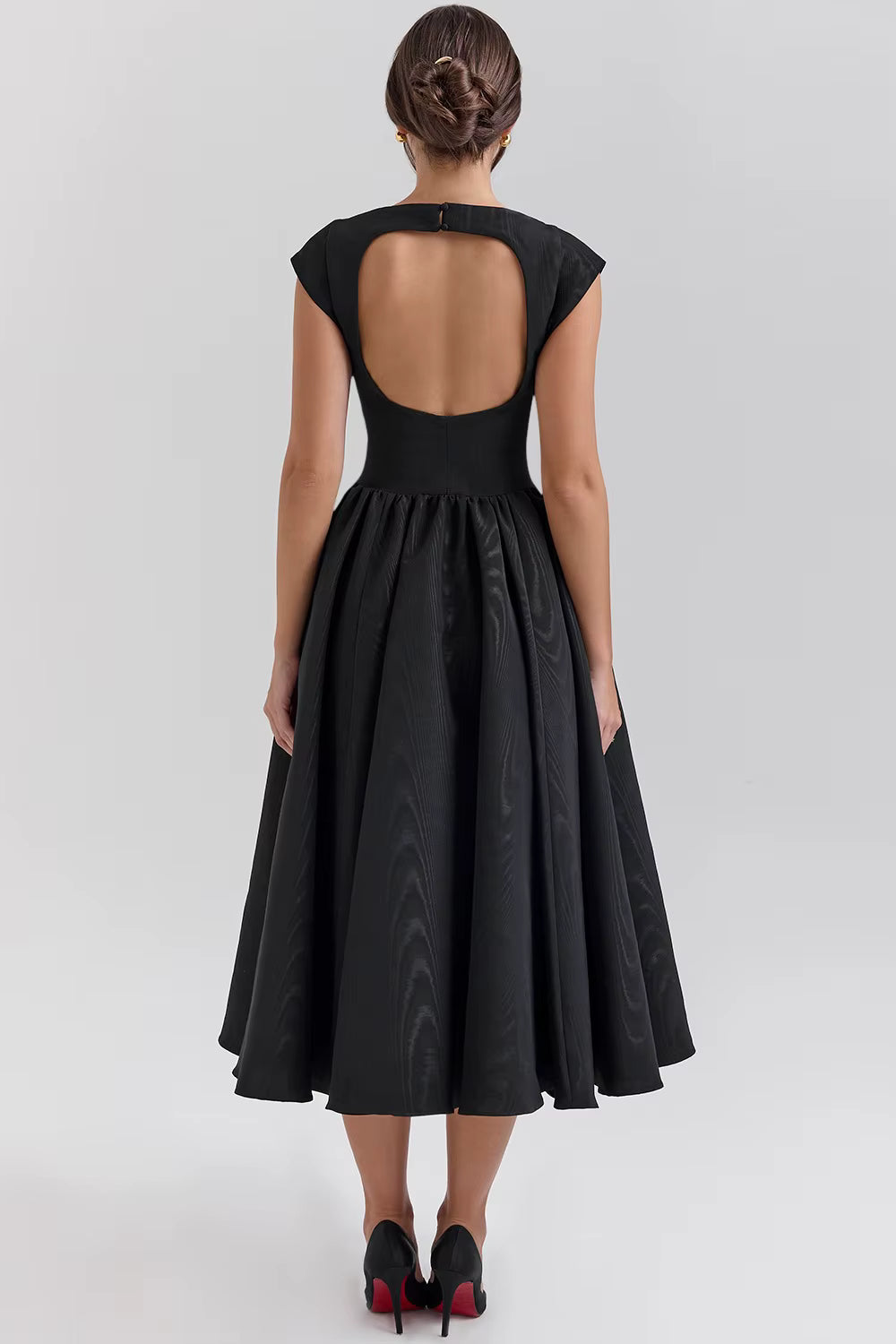 Mujer Vestido Midi Estructurado para Invitada de Boda (9)