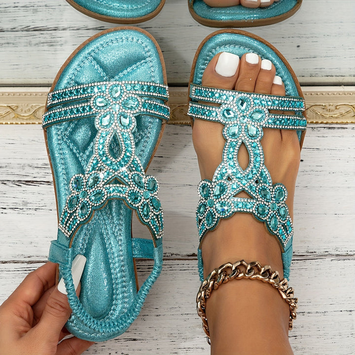 Orthopädische Boho Sandalen Orthopedic Sandals en Himmelblau