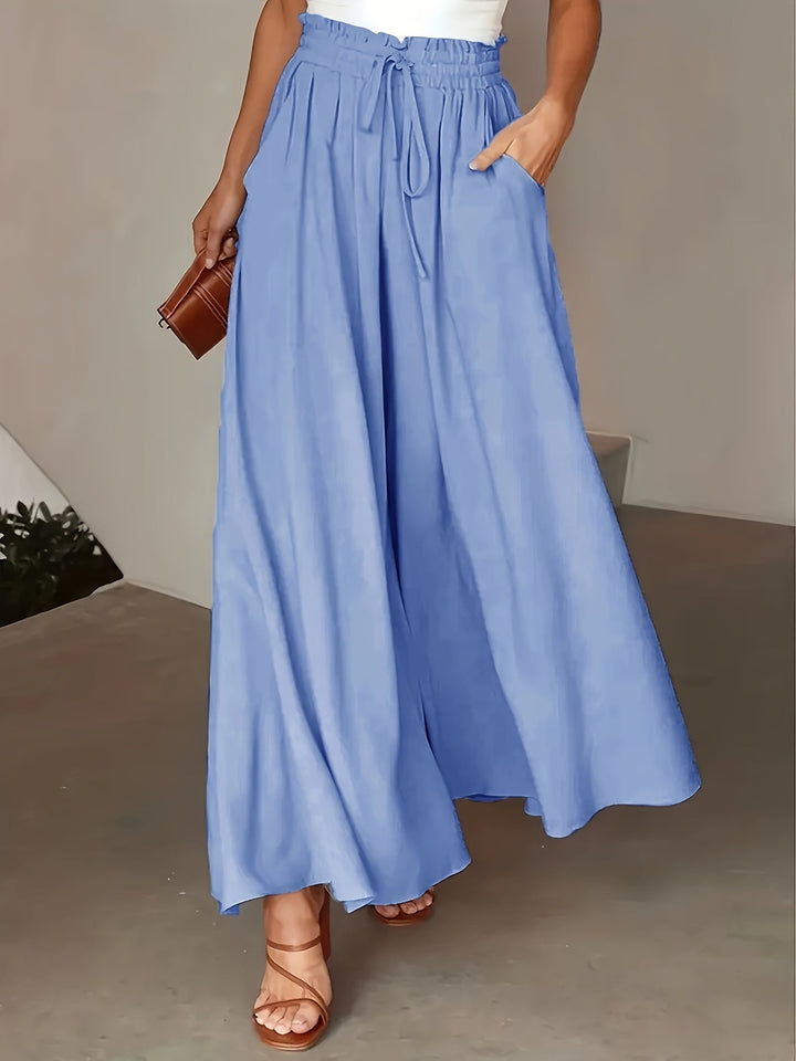 Pantalones anchos cómodos de verano en Azul claro