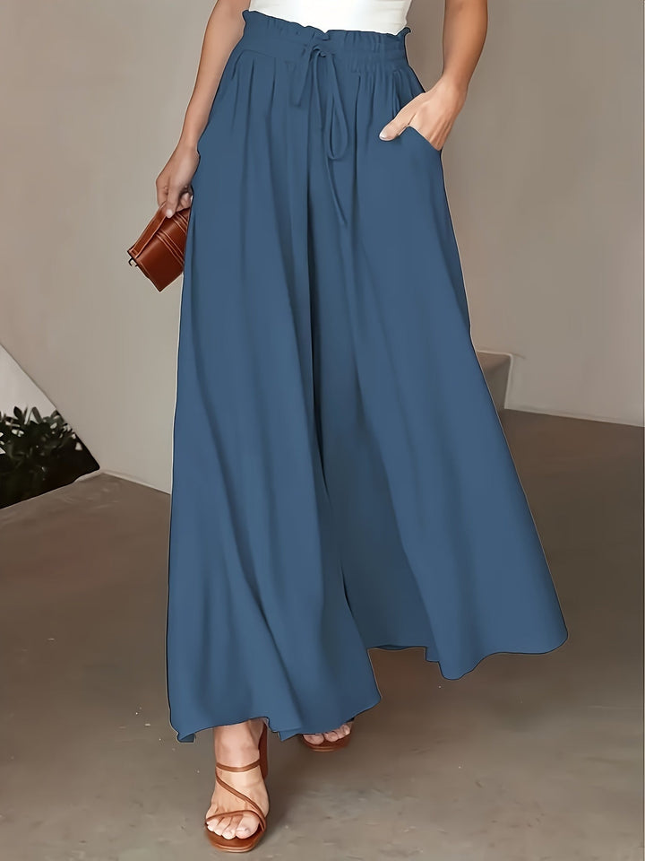 Pantalones anchos cómodos de verano en Azul marino