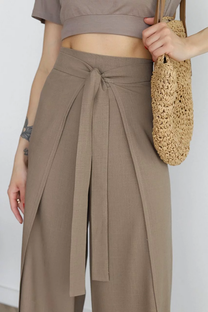 Pantalones Anchos Elegantes de Lino (11)