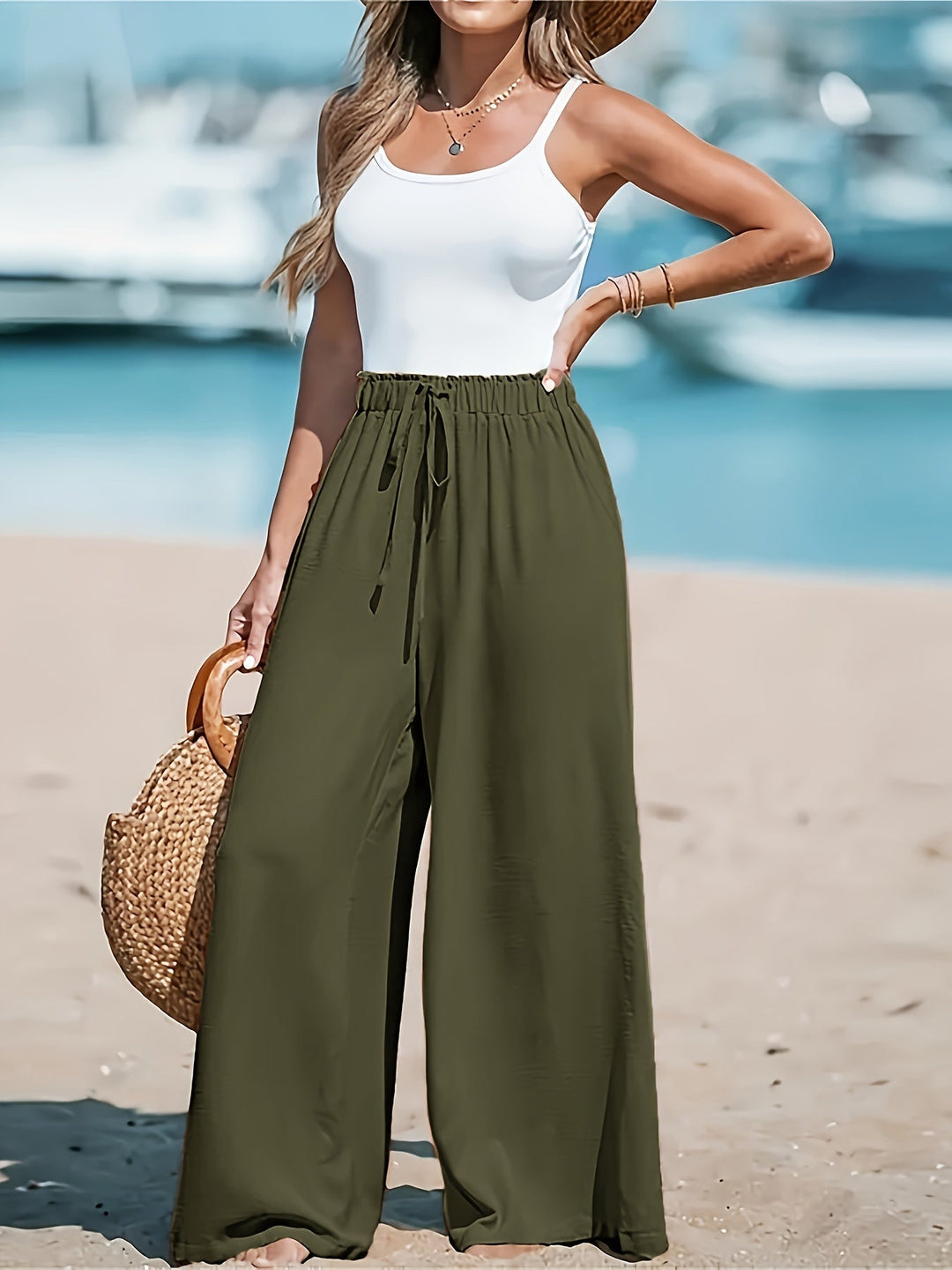 Pantalones Anchos Elegantes Talle Alto (10)