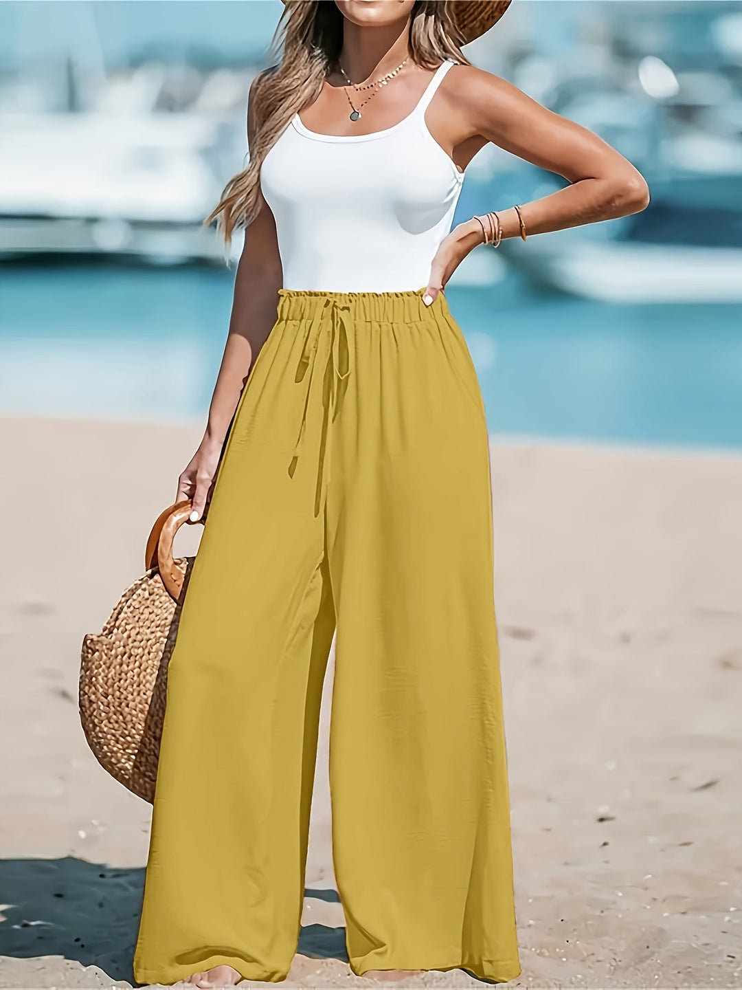 Pantalones Anchos Elegantes Talle Alto (11)