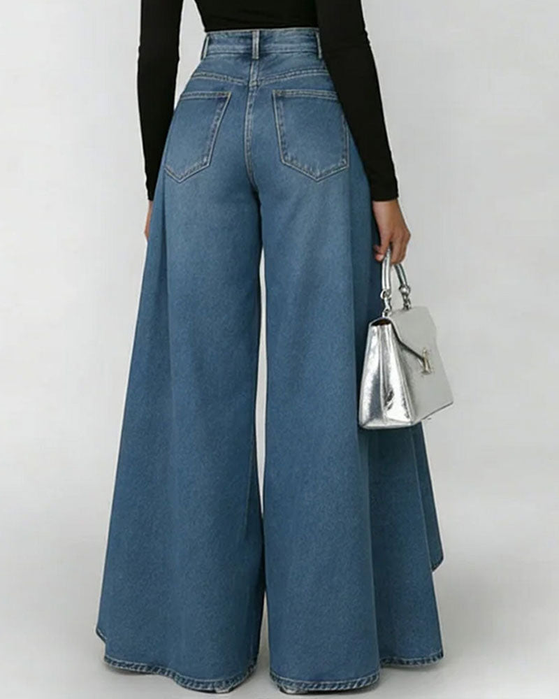 Pantalones anchos largos de verano (2)