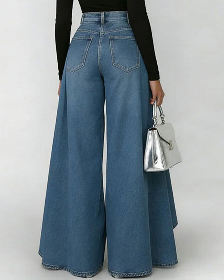 Pantalones anchos largos de verano (2)